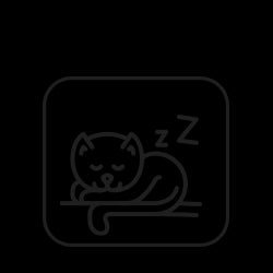 Illustration of cat sleeping icon